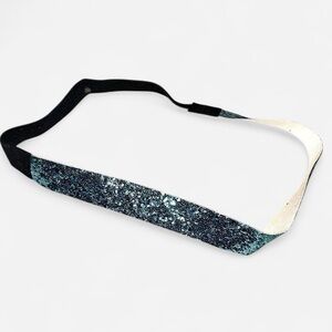 Icy blue sparkly sequins headband - 2010s Claire’s y2k hair accessories - cute
